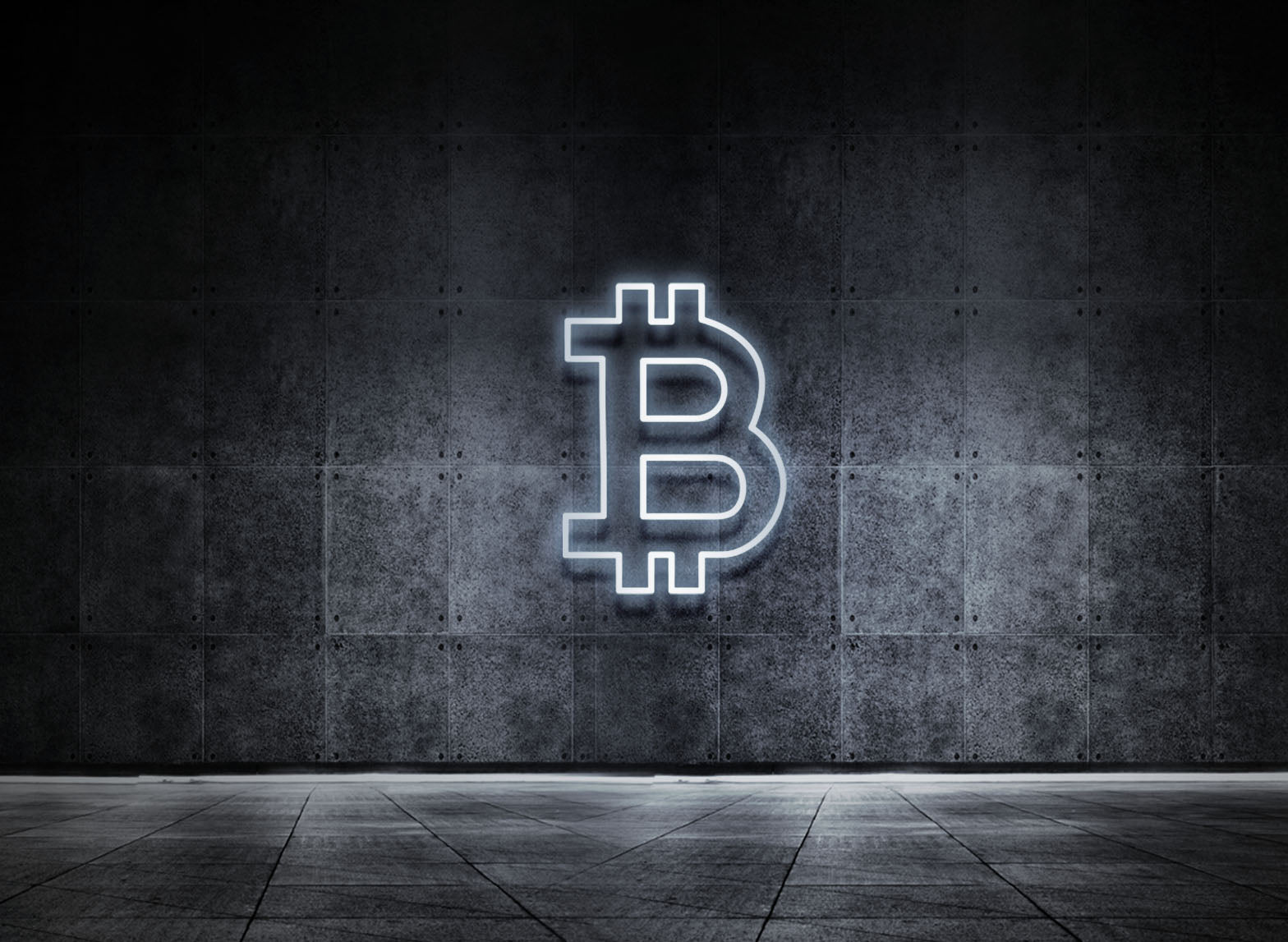 Applique Murale LED Bitcoin Sign – Luminaire Décoratif Intérieur Noir